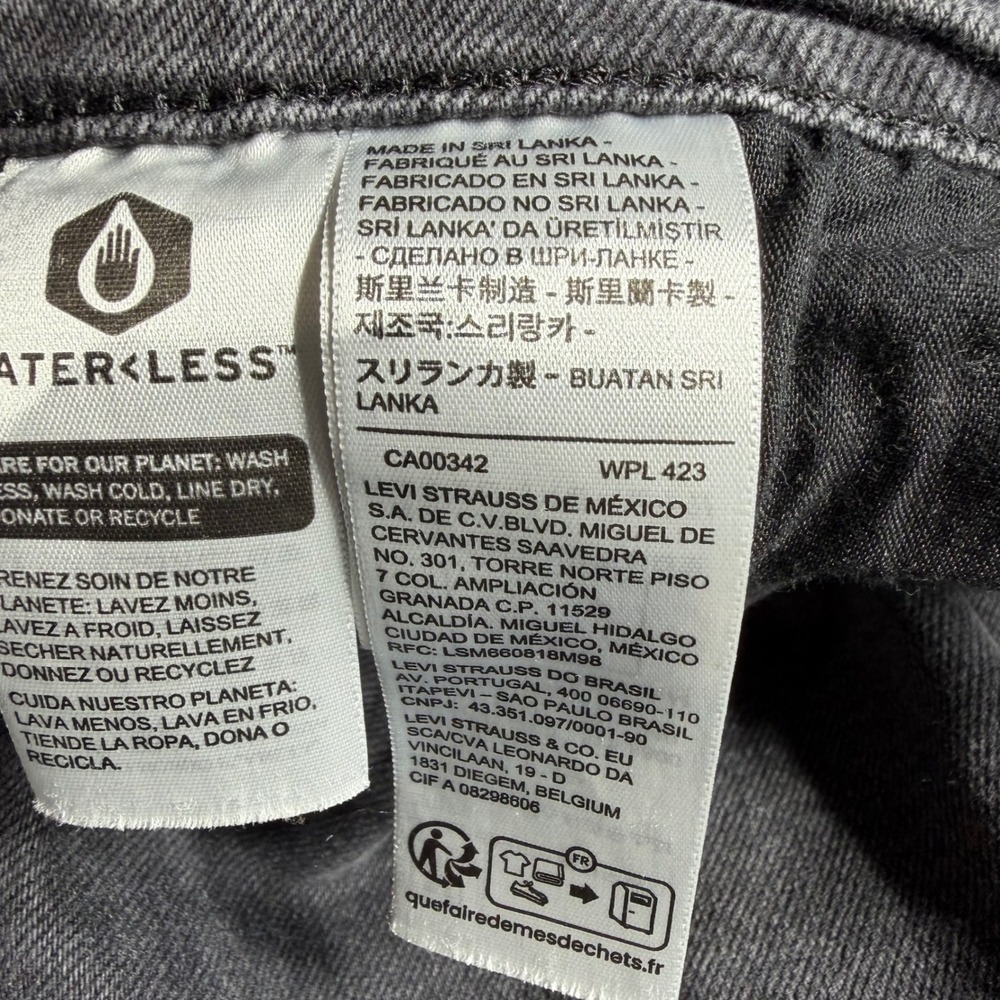 Levis Ribcage Straight Ankle Jeans Womens 31 Washed Black High Rise 72693-0134 - Picture 6 of 11